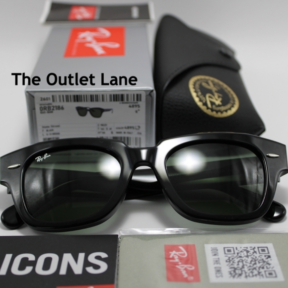 Model Display RayBan State Street Black RB2186 - Picture 3 of 16